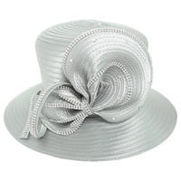 RHINESTONE SPIRAL PAPPER BRAID DRESS HAT