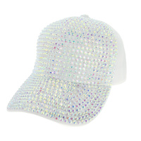 RHINESTONE FRONT & BRIM BASEBALL CAP