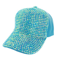RHINESTONE FRONT & BRIM BASEBALL CAP