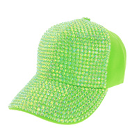 RHINESTONE FRONT & BRIM BASEBALL CAP