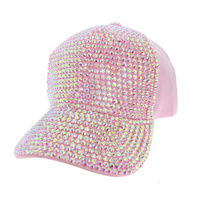 RHINESTONE FRONT & BRIM BASEBALL CAP