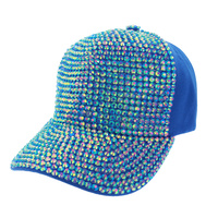 RHINESTONE FRONT & BRIM BASEBALL CAP