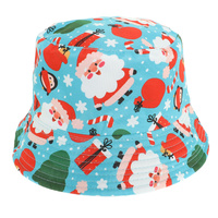 CHRISTMAS THEME GRAPHIC PRINT BUCKET HAT