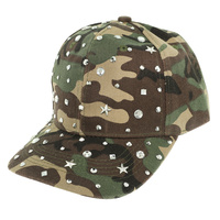CAMO RHINESTONE BASEBALL CAP
