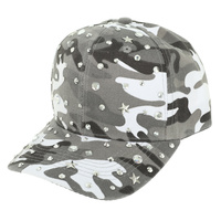 CAMO RHINESTONE BASEBALL CAP