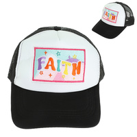 COLORFUL "FAITH" MESH BACKING BASEBALL CAP