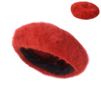 Beret Angora Faux Fur Look Classic