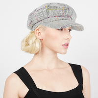 FASHION CAPTAIN NEWSBOY CAP WITH SEQUIN