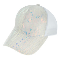 FASHION SEQUIN MESH BACK ADJUSTABLE BASEBALL CAP