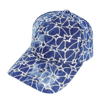 SEQUIN TIE DYE DENIM FASHION BASEBALL CAP