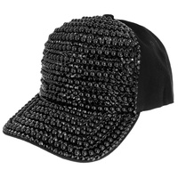PEARL AND RHINESTONE BLING BASEBALL CAP