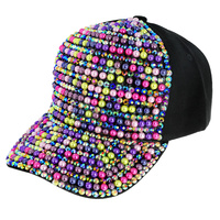 PEARL AND RHINESTONE BLING BASEBALL CAP
