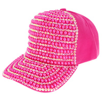 PEARL AND RHINESTONE BLING BASEBALL CAP