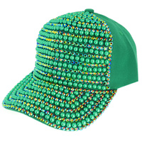 PEARL AND RHINESTONE BLING BASEBALL CAP