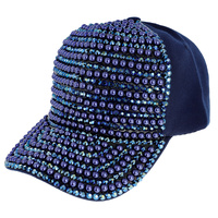 PEARL AND RHINESTONE BLING BASEBALL CAP