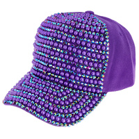PEARL AND RHINESTONE BLING BASEBALL CAP