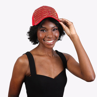 PEARL AND RHINESTONE BLING BASEBALL CAP