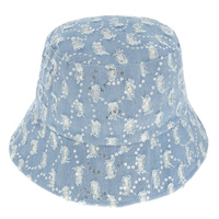FASHION GLITTER SEQUIN SPARKLE DENIM BUCKET HAT