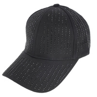 FASHION BLING EMBELLISHED RHINESTONE STUDDED COTTON BASEBALL CAP HAT