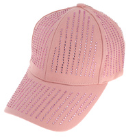 FASHION BLING EMBELLISHED RHINESTONE STUDDED COTTON BASEBALL CAP HAT