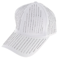 FASHION BLING EMBELLISHED RHINESTONE STUDDED COTTON BASEBALL CAP HAT