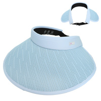 FASHION WIDE DOWN BRIM FABRIC SUN VISOR HAT