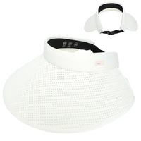 FASHION WIDE DOWN BRIM FABRIC SUN VISOR HAT