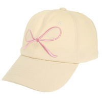 BOW EMBROIDERED BASEBALL CAP