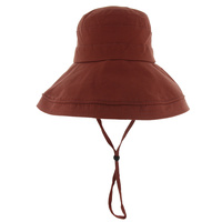 WASHED COTTON BUCKET HAT W/ STRING