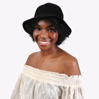 FASHION WIDE BRIM CORDUROY BUCKET HAT