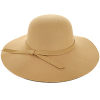 FASHION LEOPARD PRINT FELT BELTED FLOPPY HAT