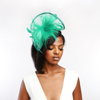MESH FEATHER FASCINATOR WITH CLIP HEADBAND