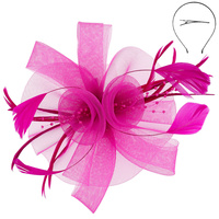 KENTUCKY DERBY SOUTHERN STYLE FEATHER FASCINATOR DETACHABLE HEADBAND INCLUDES HEADBAND AND CLIP