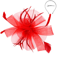 KENTUCKY DERBY SOUTHERN STYLE FEATHER FASCINATOR DETACHABLE HEADBAND INCLUDES HEADBAND AND CLIP