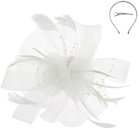 KENTUCKY DERBY SOUTHERN STYLE FEATHER FASCINATOR DETACHABLE HEADBAND INCLUDES HEADBAND AND CLIP