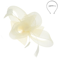 KENTUCKY DERBY SOUTHERN STYLE VEILED FASCINATOR HEADPIECE 3-PIECE DECORATIVE DETACHABLE HEADBAND INCLUDES HEADBAND AND CLIP