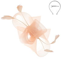 KENTUCKY DERBY SOUTHERN STYLE VEILED FASCINATOR HEADPIECE 3-PIECE DECORATIVE DETACHABLE HEADBAND INCLUDES HEADBAND AND CLIP