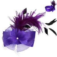 SUNDAY BEST KENTUCKY DERBY SOUTHERN STYLE LARGE BOW MESH FEATHERED NETTED DECORATIVE HEADPIECE SPONGE HEADBAND FASCINATOR