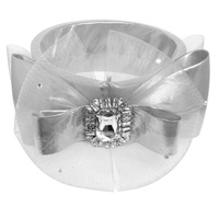 SUNDAY BEST KENTUCKY DERBY SOUTHERN STYLE MESH LARGE BOW BROOCH CRYSTAL RHINESTONE STUDDED DECORATIVE SATIN HEADPIECE SPONGE HEA