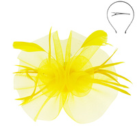 FLORAL FEATHERED SHEER MESH FASCINATOR