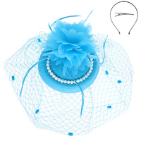 FLORAL FEATHERED JEWELED FASCINATOR