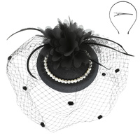 FLORAL FEATHERED JEWELED FASCINATOR