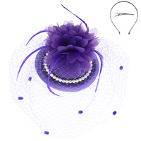 FLORAL FEATHERED JEWELED FASCINATOR