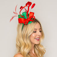 FEATHERED LOOPY BOW DISC FASCINATOR