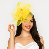 FLORAL FEATHERED VEIL MESH FASCINATOR
