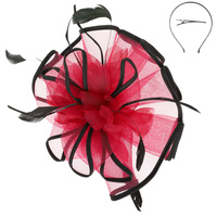 FLORAL FEATHERED MESH FASCINATOR