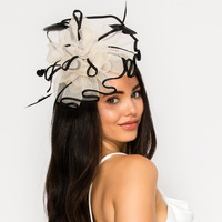 FLORAL FEATHERED MESH FASCINATOR