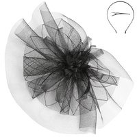 FLORAL VEIL MESH FASCINATOR