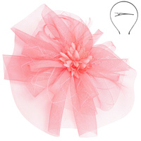 FLORAL VEIL MESH FASCINATOR