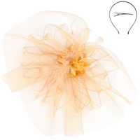 FLORAL VEIL MESH FASCINATOR